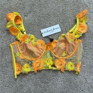 For Love and Lemons - embroidered bra/bustier
